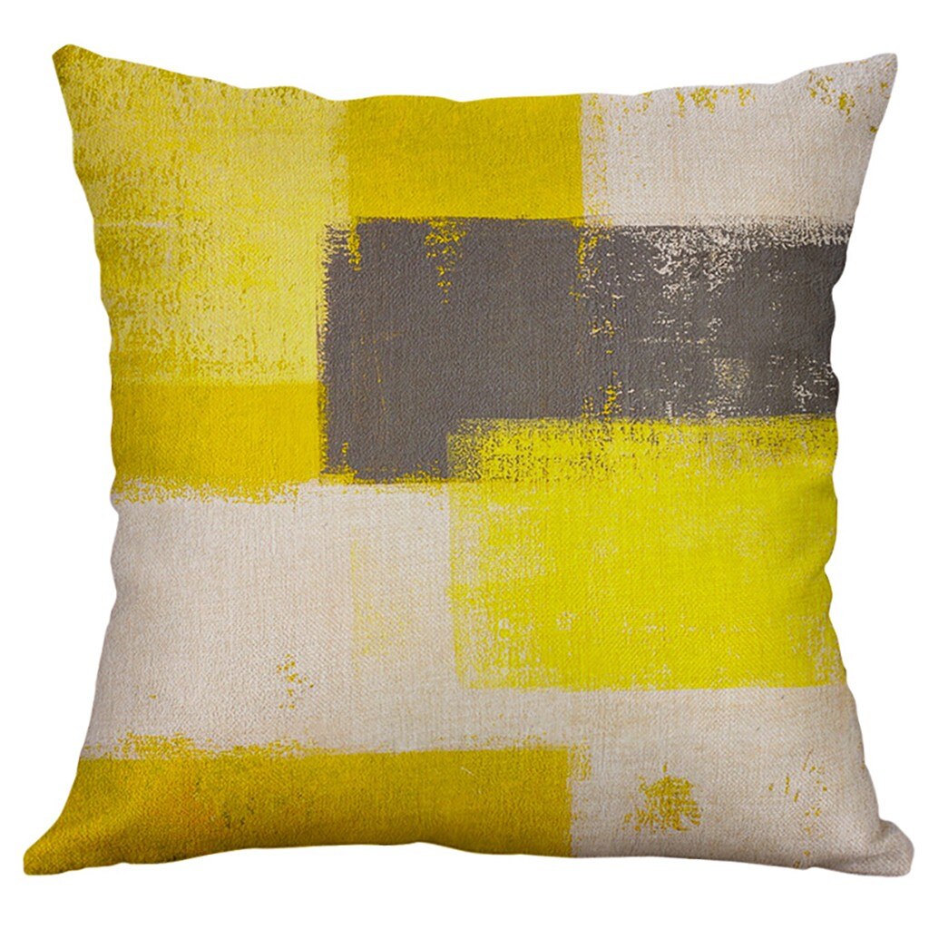 KXAAXS 2019 pillow cases yellow new home woven fashion Simple Linen Creative Lovely Pillow Cover Pillow case for home#y45