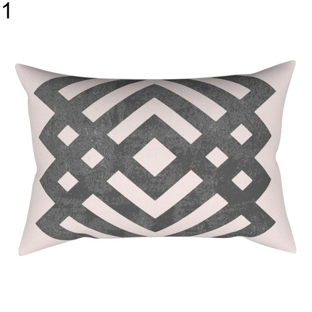 30x50cm Modern Geometric Pillowcase Letter Print Flower Throw Pillow Case Home Room Soft Pillow Cover