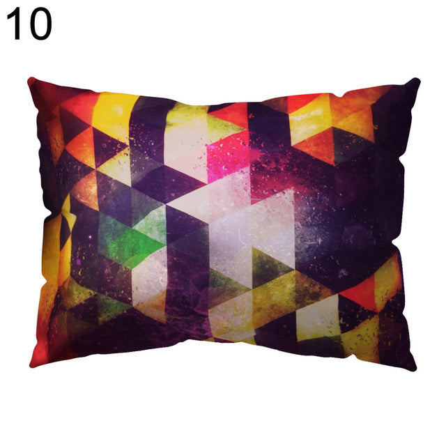 30x50cm Abstract Colorful Geometric Rectangular Pillow Case Bedroom Sleeping Pillowcase