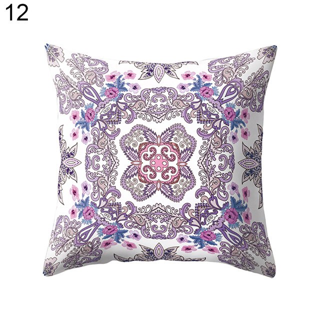45x45cm Symmetrical Flower Pillow Case Waist Soft Bed Home Decorative Pillowcase